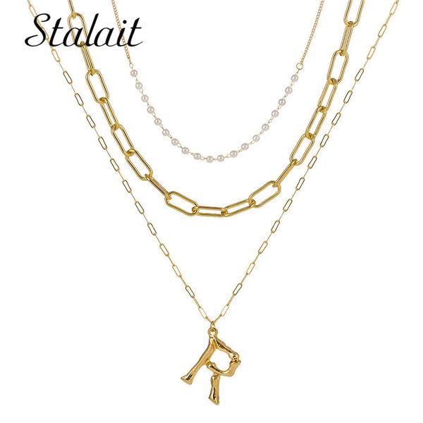 charm multi layer alphabet a-z gold color necklace luxury pearl beads initial link chain pendant necklace for women jewelry, Silver
charm multi layer alphabet a-z gold color necklace luxury pearl beads initial link chain pendant necklace for women jewelry, Silver