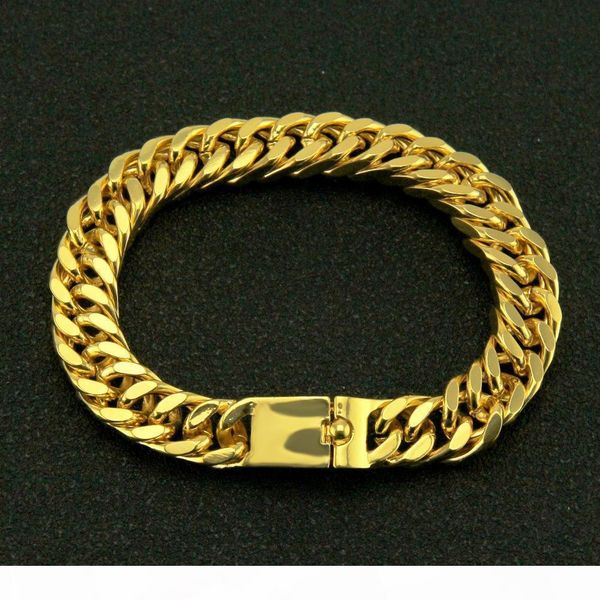 new fashion luxury designer mens gold cuban link chain bracelets hip hop rapper chains bracelet jewelry christmas gift for men guys for sale, Black
new fashion luxury designer mens gold cuban link chain bracelets hip hop rapper chains bracelet jewelry christmas gift for men guys for sale, Black