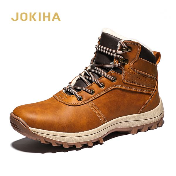 2020 winter shoes for men outdoor snow boots tooling boots winter autumn men, Black