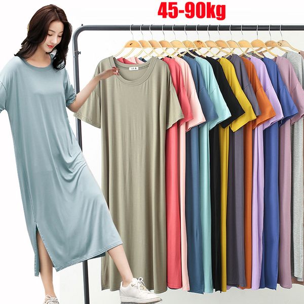 casual dresses women summer dress 2021 modal joker short sleeve maxi thin round collar black base long vestidos robe femme, Black;gray
casual dresses women summer dress 2021 modal joker short sleeve maxi thin round collar black base long vestidos robe femme, Black;gray