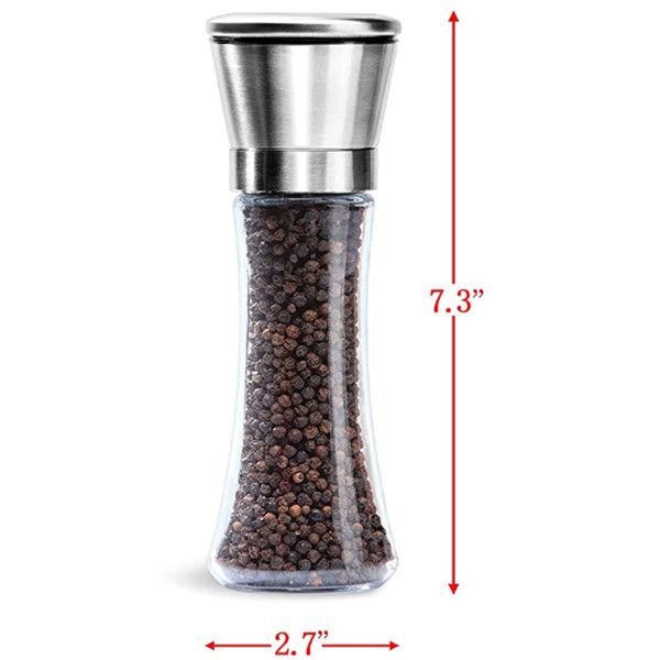 tall salt and pepper spice bottle with adjustable roughness ceramic rotor-stainless steel pepper grinder and salt grinder
tall salt and pepper spice bottle with adjustable roughness ceramic rotor-stainless steel pepper grinder and salt grinder