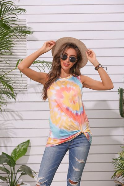 fashion summer clothes sleeveless vest tee pullover shirt women's round neck tie-dye knotted printed vest t-shirt 3color s-xxl cz716, White
fashion summer clothes sleeveless vest tee pullover shirt women's round neck tie-dye knotted printed vest t-shirt 3color s-xxl cz716, White