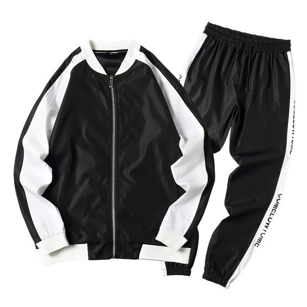 spring new men casual sets zipper patchwork tracksuits 2020 mens hip hop streetwear sporting suit male jacket+pants loose sets, Gray
spring new men casual sets zipper patchwork tracksuits 2020 mens hip hop streetwear sporting suit male jacket+pants loose sets, Gray