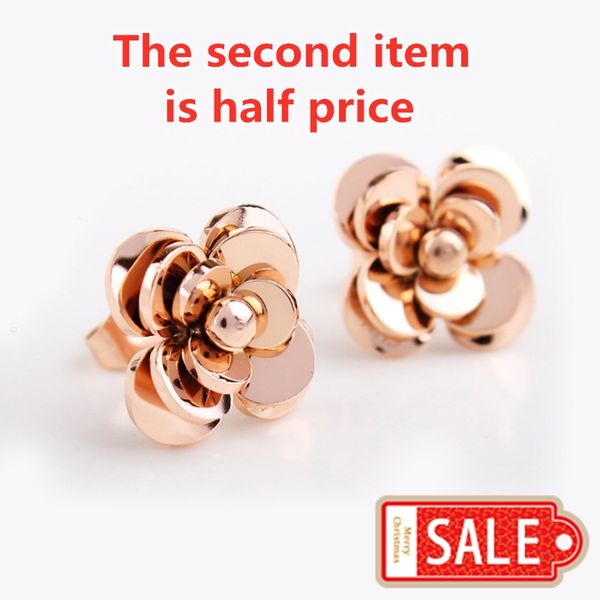 titanium steel camellia earrings women's rose gold jewelry simple korean style spring and summer new anti-allergy earrings, White
titanium steel camellia earrings women's rose gold jewelry simple korean style spring and summer new anti-allergy earrings, White