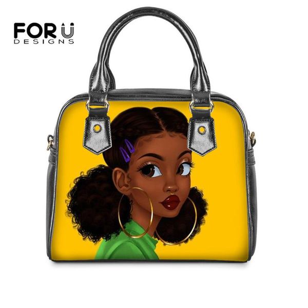 fourdesigns cute african girls pattern classic women shoulder bags luxury ladies handbags female pu leather tote bag bolsa femme
fourdesigns cute african girls pattern classic women shoulder bags luxury ladies handbags female pu leather tote bag bolsa femme