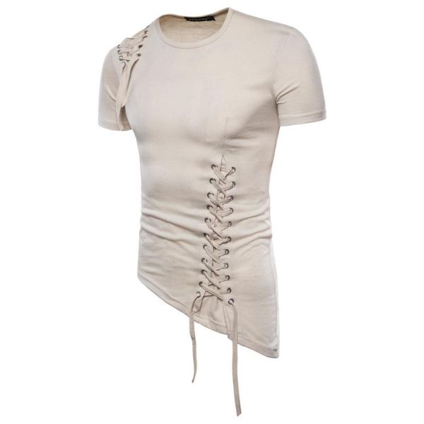 men's t-shirts men irregular design punk rock t shirt bandage hip hop slim tees harajuku nightclub dj hiphop streetwear swag clothes, White;black
men's t-shirts men irregular design punk rock t shirt bandage hip hop slim tees harajuku nightclub dj hiphop streetwear swag clothes, White;black