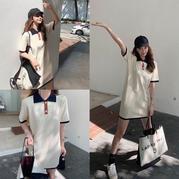 dress summer 2020 internet celebrity new ice loose skirt knitwear silk short sleeve polo collar knitwear contrast color loose skirt, White;black
dress summer 2020 internet celebrity new ice loose skirt knitwear silk short sleeve polo collar knitwear contrast color loose skirt, White;black