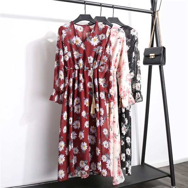 casual dresses summer autumn 2021 retro high waist printed women's bohemian dress floral long sleeve slim beach chiffon v-neck, Black;gray
casual dresses summer autumn 2021 retro high waist printed women's bohemian dress floral long sleeve slim beach chiffon v-neck, Black;gray