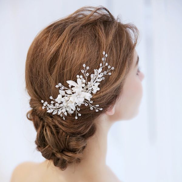 slbridal handmade crystal rhinestone pearls flower wedding hair comb bridal headpiece hair accessories women bridesmaids jewelry, Golden;silver
slbridal handmade crystal rhinestone pearls flower wedding hair comb bridal headpiece hair accessories women bridesmaids jewelry, Golden;silver