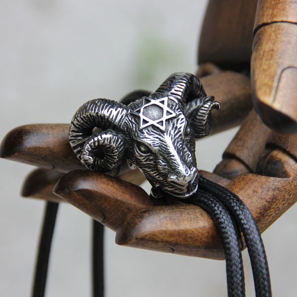 original designer stainless steel sheep bolo tie for men personality neck tie fashion accessory, Black;gray
original designer stainless steel sheep bolo tie for men personality neck tie fashion accessory, Black;gray