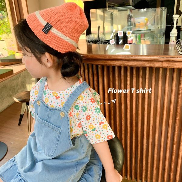 2020 summer children's pullover girls korean style flower t-shirt children's cute short sleeve pullover t-shirt baby's top, Blue
2020 summer children's pullover girls korean style flower t-shirt children's cute short sleeve pullover t-shirt baby's top, Blue
