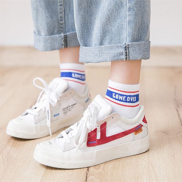 ins hip hop girls mid-length cotton korean stylecotton and socks style striped letter ulzzang street trendy socks, Black
ins hip hop girls mid-length cotton korean stylecotton and socks style striped letter ulzzang street trendy socks, Black
