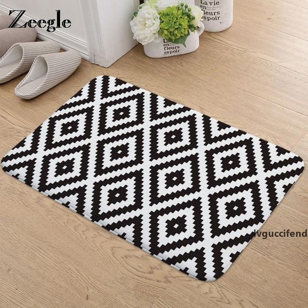 zeegle black and white geometric entrance doormats floor carpet for living room anti-slip bathroom bath mats kitchen area rug
zeegle black and white geometric entrance doormats floor carpet for living room anti-slip bathroom bath mats kitchen area rug