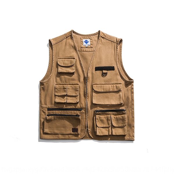 20 spring new multi-pocket tooling casual vest men's trendy all-match sleeveless vest coach top, Black;white
20 spring new multi-pocket tooling casual vest men's trendy all-match sleeveless vest coach top, Black;white