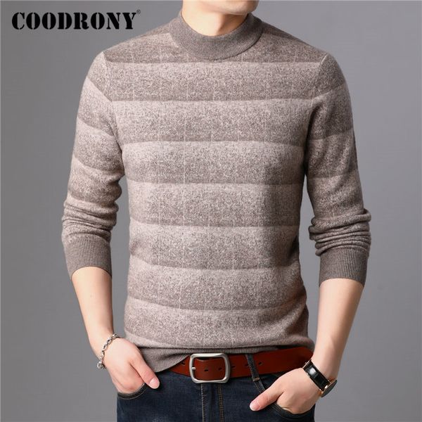 coodrony brand sweater men 100% merino wool pullover men thick warm winter cashmere sweaters casual striped pull homme 93027, White;black
coodrony brand sweater men 100% merino wool pullover men thick warm winter cashmere sweaters casual striped pull homme 93027, White;black