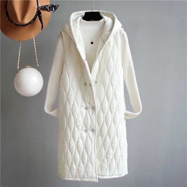 diamond-shaped checked cotton vest women's long section 2020 autumn and winter new hooded can match woolen coat wild vest, Black;white
diamond-shaped checked cotton vest women's long section 2020 autumn and winter new hooded can match woolen coat wild vest, Black;white