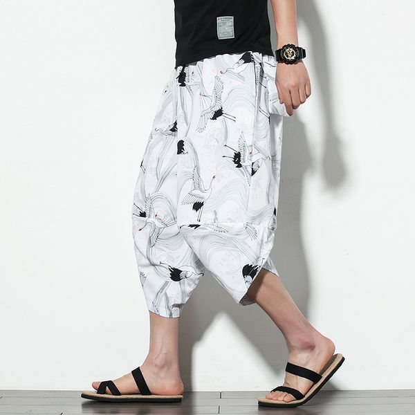 men summer wide leg pants man casual calf-length pants 2020 new printed cotton male baggy harem trousers dropshipping, Black
men summer wide leg pants man casual calf-length pants 2020 new printed cotton male baggy harem trousers dropshipping, Black