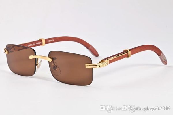 2019 wood sunglasses for mens designer sunglasses vintage gold metal alloy rimless wood legs clear lenses vintage retro sun glasses, White;black
2019 wood sunglasses for mens designer sunglasses vintage gold metal alloy rimless wood legs clear lenses vintage retro sun glasses, White;black
