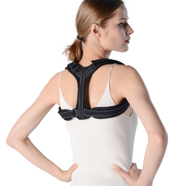 back support 2021 adjustable posture corrector strap brace shoulder spine lumbar orthopedic belt, Black;blue
back support 2021 adjustable posture corrector strap brace shoulder spine lumbar orthopedic belt, Black;blue