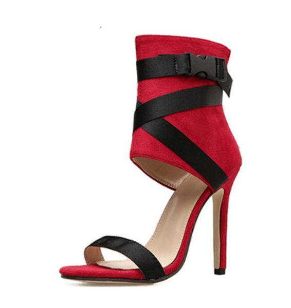 cross-border women's shoes new fish mouth cross strap slim super high heel sandals size 43, Black
cross-border women's shoes new fish mouth cross strap slim super high heel sandals size 43, Black