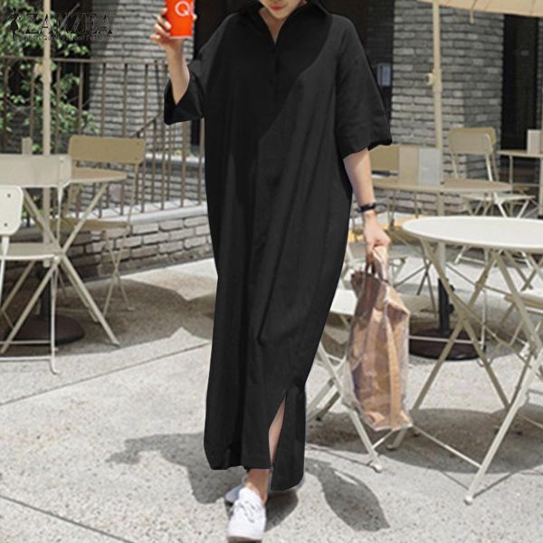 zanzea элегантный твердая рубашку платье лета женщин sundress вскользь с коротким рукавом maxi vestidos женский кнопка split robe крупногаба, Black;gray
zanzea элегантный твердая рубашку платье лета женщин sundress вскользь с коротким рукавом maxi vestidos женский кнопка split robe крупногаба, Black;gray