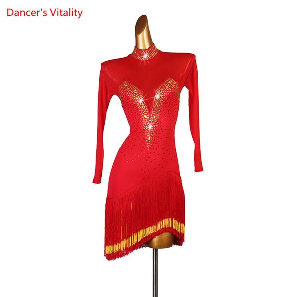 latin dance female high-end rhinestones dress competition clothes new child professional custom tassel performance skirt, Black;red
latin dance female high-end rhinestones dress competition clothes new child professional custom tassel performance skirt, Black;red