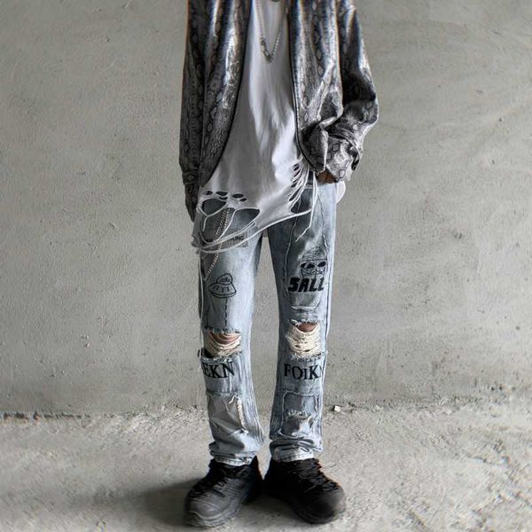 destroy wash hole jeans with a knee hole men skinny letters embroidery denim pants mens light blue slim boot-cut biker jean
destroy wash hole jeans with a knee hole men skinny letters embroidery denim pants mens light blue slim boot-cut biker jean