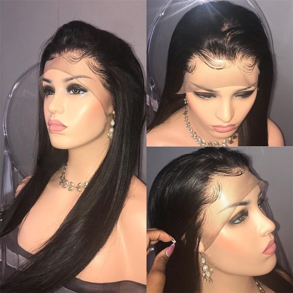 straight 360 lace frontal wig human hair lace front wigs with baby hair peruvian remy human hair pre plucked bleached knot 150%, Black
straight 360 lace frontal wig human hair lace front wigs with baby hair peruvian remy human hair pre plucked bleached knot 150%, Black
