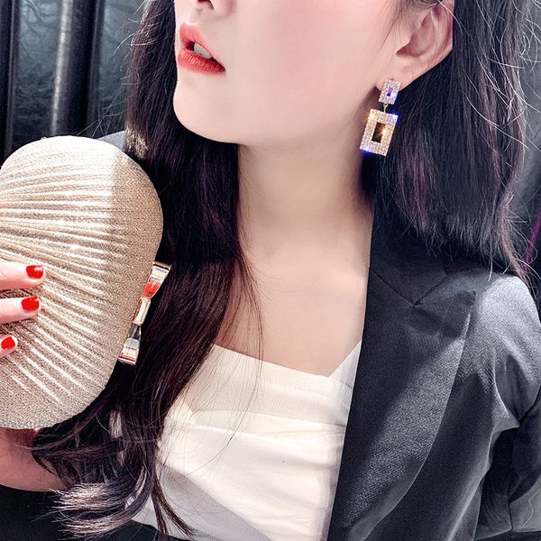 silver needle geometric diamond earrings european and american exaggerated earrings versatile temperament long stud earrings by023, Golden
silver needle geometric diamond earrings european and american exaggerated earrings versatile temperament long stud earrings by023, Golden