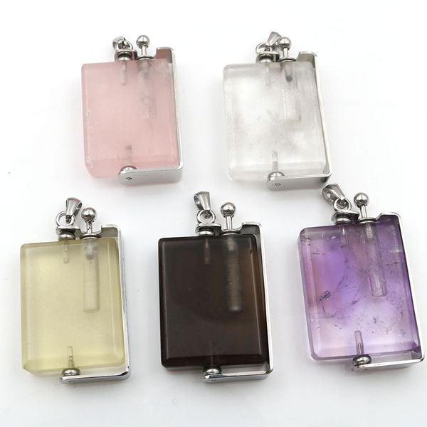 wholesale 5 pcs silver plated geometric shape amethyst stone essential oil bottle pendant necklace fashion jewelry
wholesale 5 pcs silver plated geometric shape amethyst stone essential oil bottle pendant necklace fashion jewelry