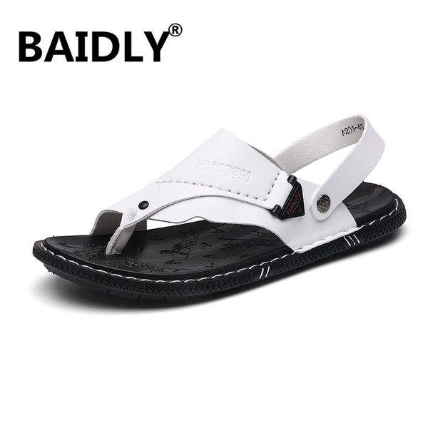 new men sandals shoes summer leather sandals fashion hollow-out casual comfortable men's beach slippers zapatillas hombre, Black
new men sandals shoes summer leather sandals fashion hollow-out casual comfortable men's beach slippers zapatillas hombre, Black
