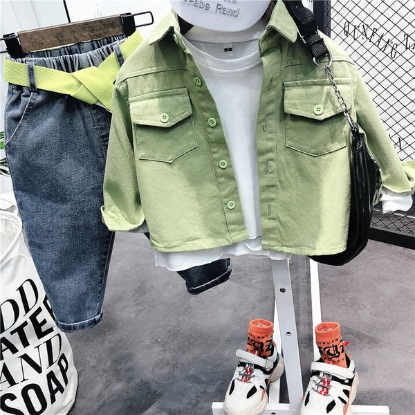 autumn 2020 new children's denim solid coat color shirt men's shirt long sleeve fashion all-match coat korean fashion, White;black
autumn 2020 new children's denim solid coat color shirt men's shirt long sleeve fashion all-match coat korean fashion, White;black