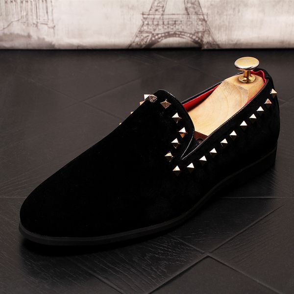 2020 fashion men dress shoes rivet black party wedding shoes pointed toe flats nightclub stage height increasing loafers
2020 fashion men dress shoes rivet black party wedding shoes pointed toe flats nightclub stage height increasing loafers
