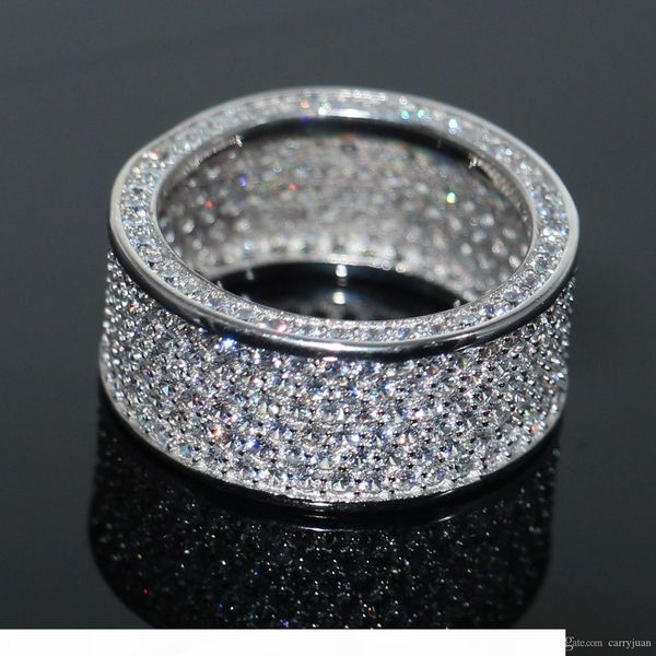 size 5-10 luxury jewelry 10kt white gold filled full pave sapphire cz diamond women wedding circle band finger ring for lovers' gift, Slivery;golden
size 5-10 luxury jewelry 10kt white gold filled full pave sapphire cz diamond women wedding circle band finger ring for lovers' gift, Slivery;golden