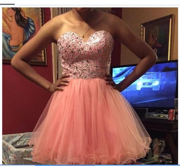 sweetheart mini homecoming dresses 2020 sparkly beaded sequins shiny prom dresses puffy tulle short graduation dress vestidos de coctel, Red
sweetheart mini homecoming dresses 2020 sparkly beaded sequins shiny prom dresses puffy tulle short graduation dress vestidos de coctel, Red