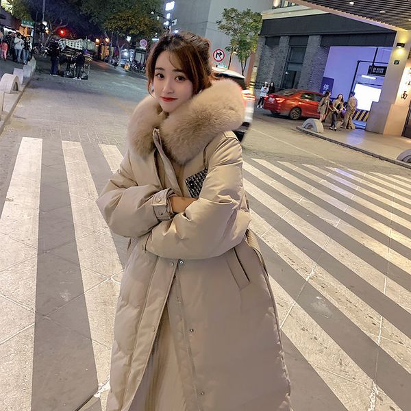 women's down & parkas thick coat winter women clothes korean fur collar white duck hooded warm jackets outwears, Black
women's down & parkas thick coat winter women clothes korean fur collar white duck hooded warm jackets outwears, Black