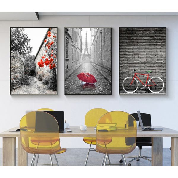 nordic simple red bicycle canvas painting tower poster landscape paintings for living room wall decorative picture
nordic simple red bicycle canvas painting tower poster landscape paintings for living room wall decorative picture