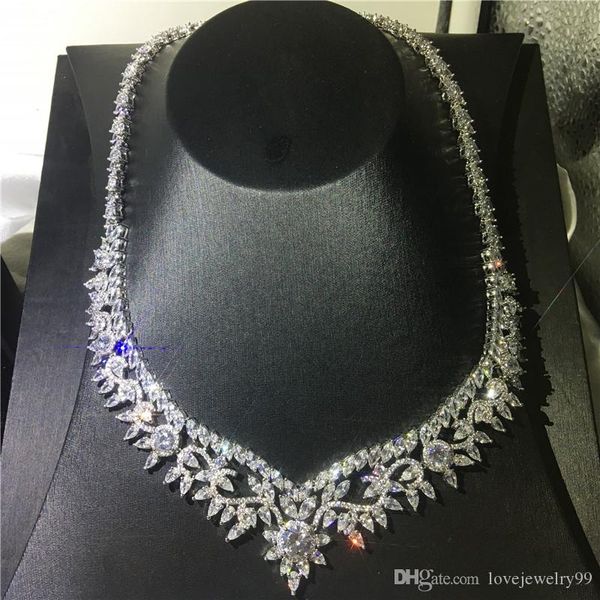 big flower necklace marquise cut 5a cz white gold filled party wedding necklace for women bridal fashion jewelry, Silver
big flower necklace marquise cut 5a cz white gold filled party wedding necklace for women bridal fashion jewelry, Silver