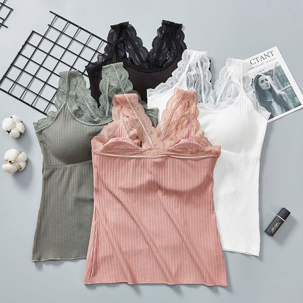 camisoles & tanks women lace padded lingerie sleeveless vest female breathable solid color tank soft comfort underwear bra intimat, Black;white
camisoles & tanks women lace padded lingerie sleeveless vest female breathable solid color tank soft comfort underwear bra intimat, Black;white