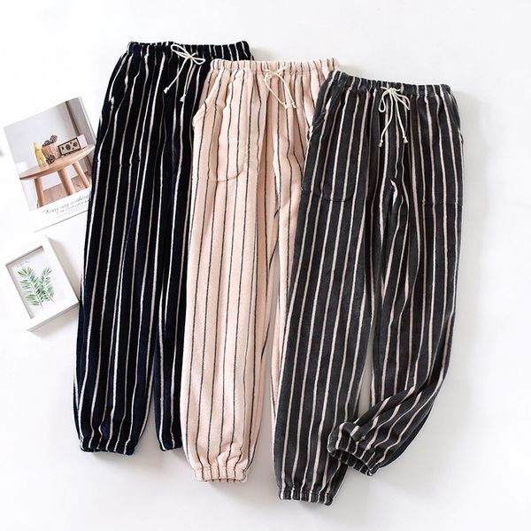 fdfklak couple home flannel stripe warm pajama pants autumn winter men's and women's pajamas pants comfortable long trousers, Black;red
fdfklak couple home flannel stripe warm pajama pants autumn winter men's and women's pajamas pants comfortable long trousers, Black;red