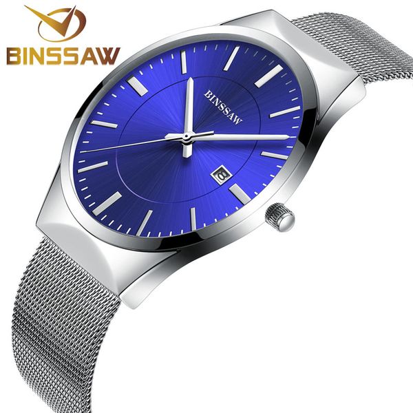 binssaw new men watch waterproof ultra-thin calendar clock male strip leisure quartz watch men's sports, Slivery;brown
binssaw new men watch waterproof ultra-thin calendar clock male strip leisure quartz watch men's sports, Slivery;brown