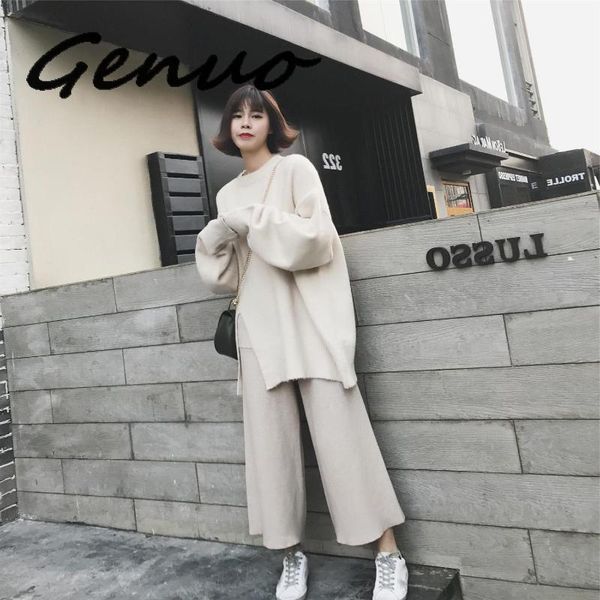 genuo women sets sweaters+pants two pieces 2020 autumn winter new female long sweater with wide leg pant loose white woman sets
genuo women sets sweaters+pants two pieces 2020 autumn winter new female long sweater with wide leg pant loose white woman sets