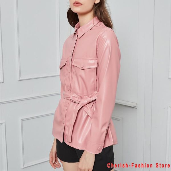 motorcycle women leather shirt street personality metal single buttons pu shirt new autumn winter casual long sleeve blouse, Black
motorcycle women leather shirt street personality metal single buttons pu shirt new autumn winter casual long sleeve blouse, Black