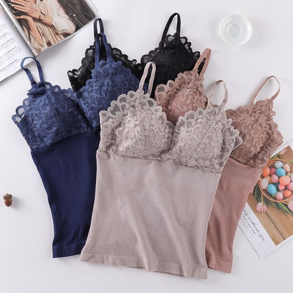 yxjlk new lace all-match women's underwear vest lace vest camisole comfortable high elastic anti-exposure women's underwear beauty, White 
yxjlk new lace all-match women's underwear vest lace vest camisole comfortable high elastic anti-exposure women's underwear beauty, White
