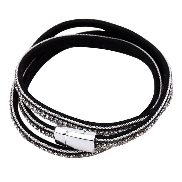 eh8108 exaggerated alloy bracelet diamond leather rope female multi-layer woven bohemia, Black
eh8108 exaggerated alloy bracelet diamond leather rope female multi-layer woven bohemia, Black