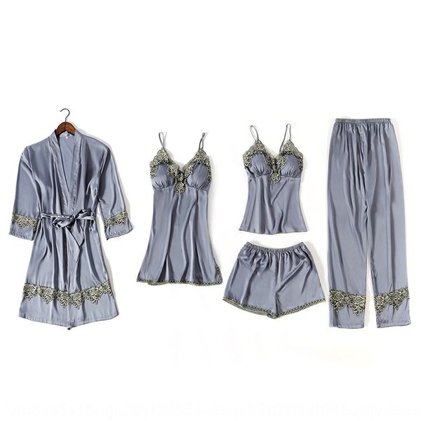 iigmh women's autumn five-piece suit ice silk home clothes pajamas sling pajamas women's belt chest pad sling nightdress large siz, Blue;red
iigmh women's autumn five-piece suit ice silk home clothes pajamas sling pajamas women's belt chest pad sling nightdress large siz, Blue;red