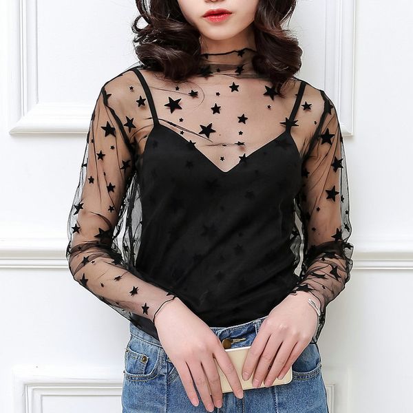 harajuku mesh women summer net see through t shirt hollow out transparent tee shirt femme petal sleeve star polka dot, White
harajuku mesh women summer net see through t shirt hollow out transparent tee shirt femme petal sleeve star polka dot, White