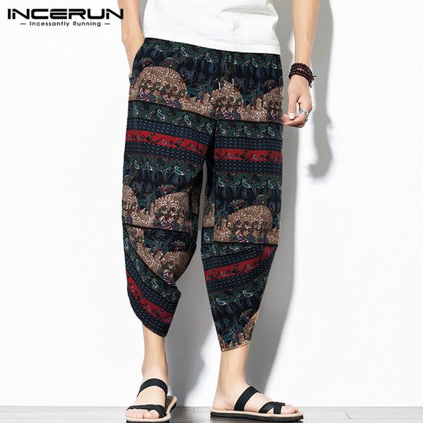 incerun 2020 printed men harem pants elastic waist vintage ethnic casual pantalon baggy cotton streetwear joggers trousers s-5xl, Black
incerun 2020 printed men harem pants elastic waist vintage ethnic casual pantalon baggy cotton streetwear joggers trousers s-5xl, Black