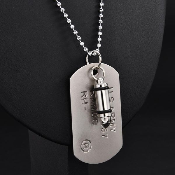 fashion men army charm tags single embossed chain pendant necklace jewelry gift, Silver
fashion men army charm tags single embossed chain pendant necklace jewelry gift, Silver