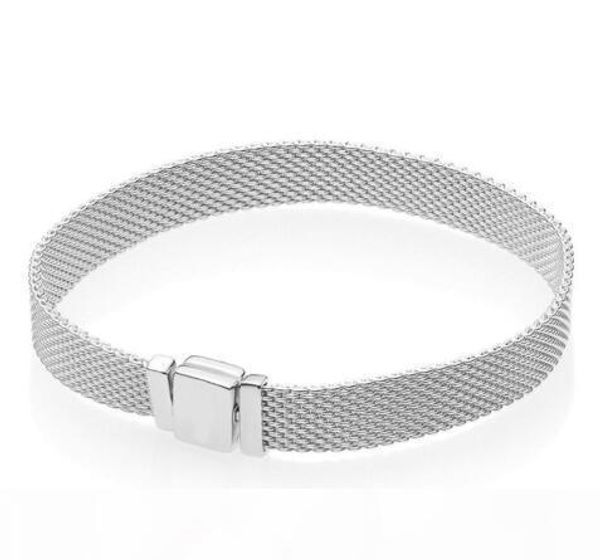 original 925 sterling silver bracelet woven mesh silver reflexions bracelets bangle fit women bead charm diy fashion jewelry, Golden;silver
original 925 sterling silver bracelet woven mesh silver reflexions bracelets bangle fit women bead charm diy fashion jewelry, Golden;silver